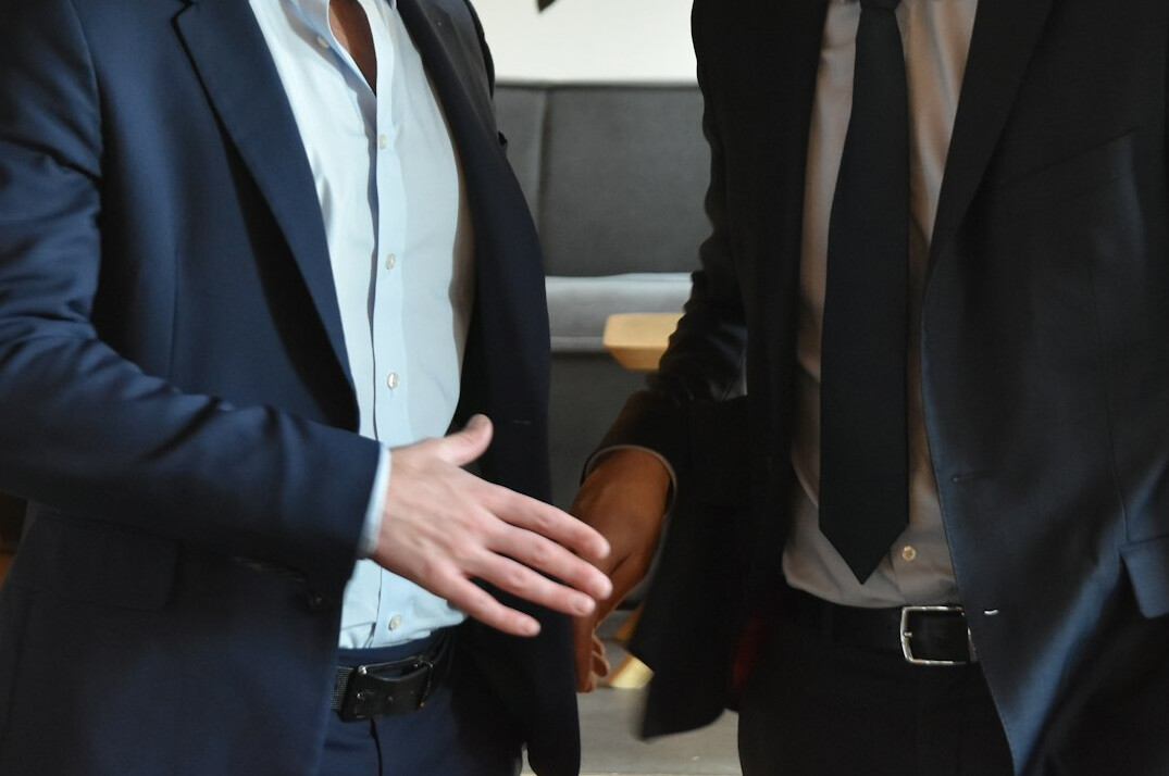 professional handshake office